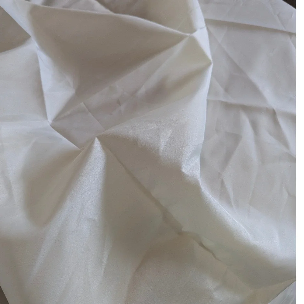 SSI Shower Curtain Liner 68 x 68 Cream Nylon Hotel‎ Collection Mildew Resistant